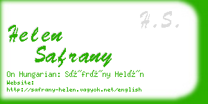 helen safrany business card